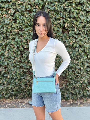 Liz Soto Chloe 3317 cross body or wristlet: Almond