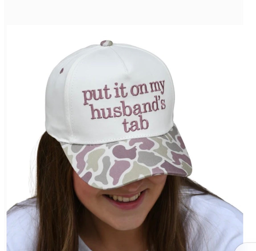 LULU MAC Put on My Husbands Tab/ Light Camo Trucker Cap