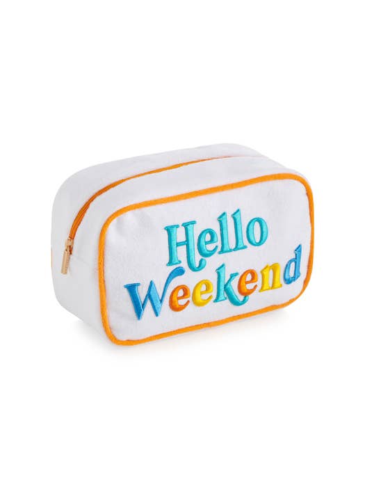 CABANA "HELLO WEEKEND" MEDIUM ZIP POUCH