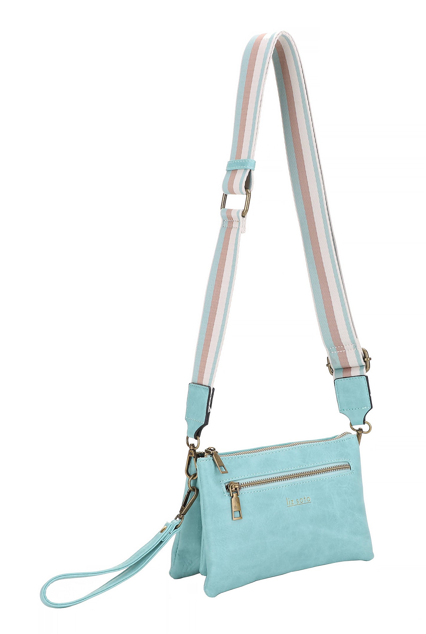 Liz Soto Chloe 3317 cross body or wristlet: Grey