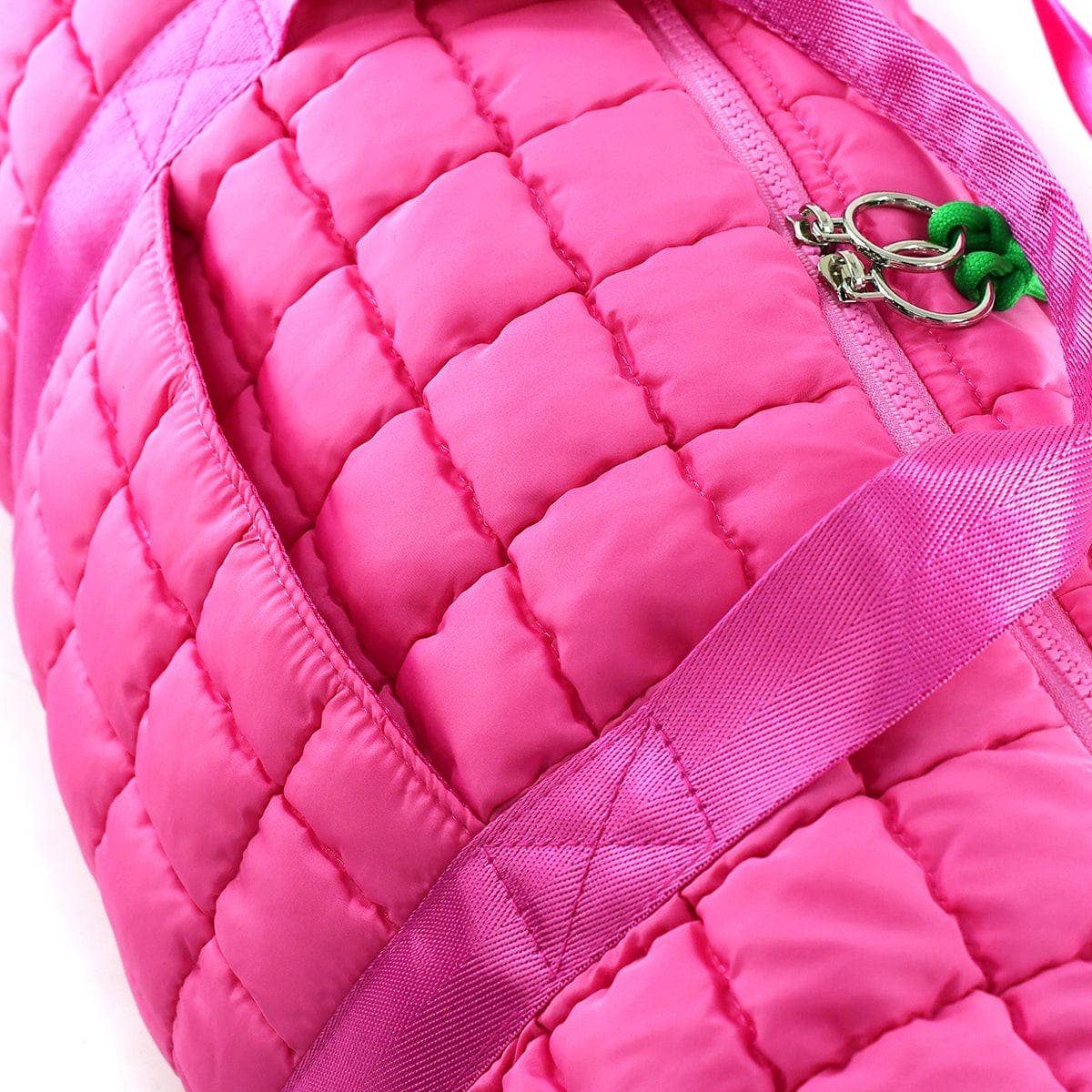 Quilted Puffer Weekender/Duffel Bag: Teal