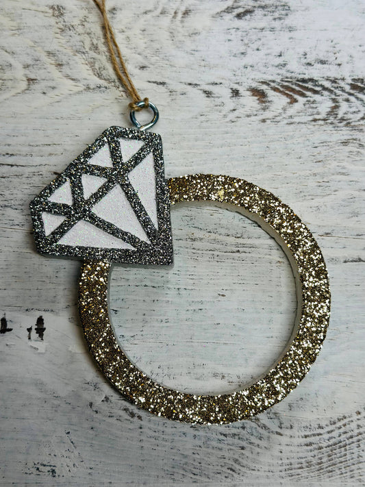 Diamond Ring Car Freshie: 1000 Wishes