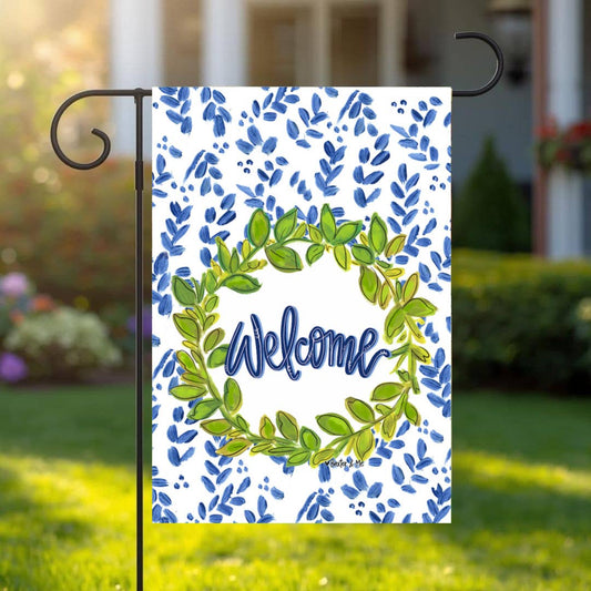 Willow & Green Welcome Garden Flag - Baxter & Me