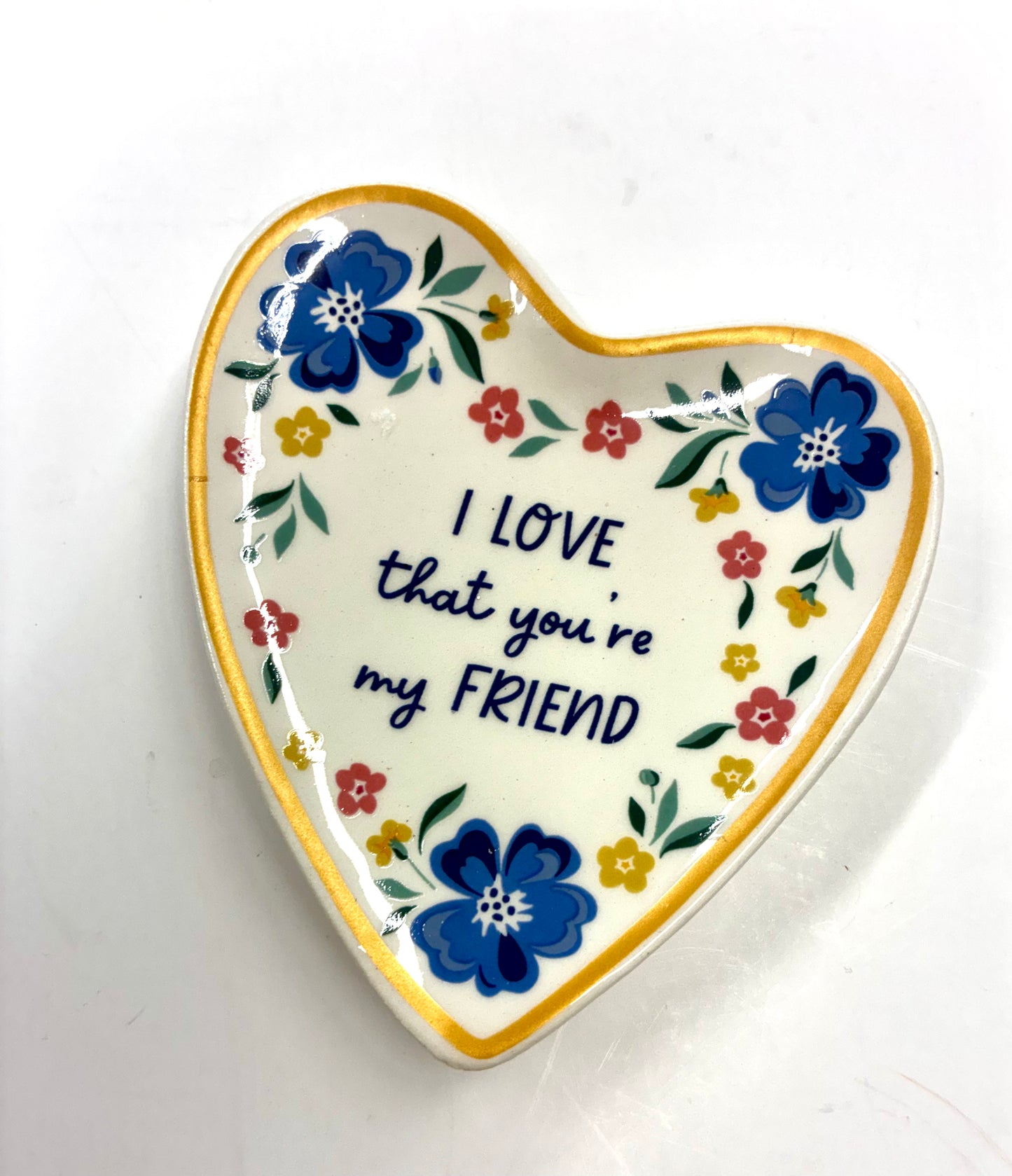 Friend Heart Shaped Trinket Dish