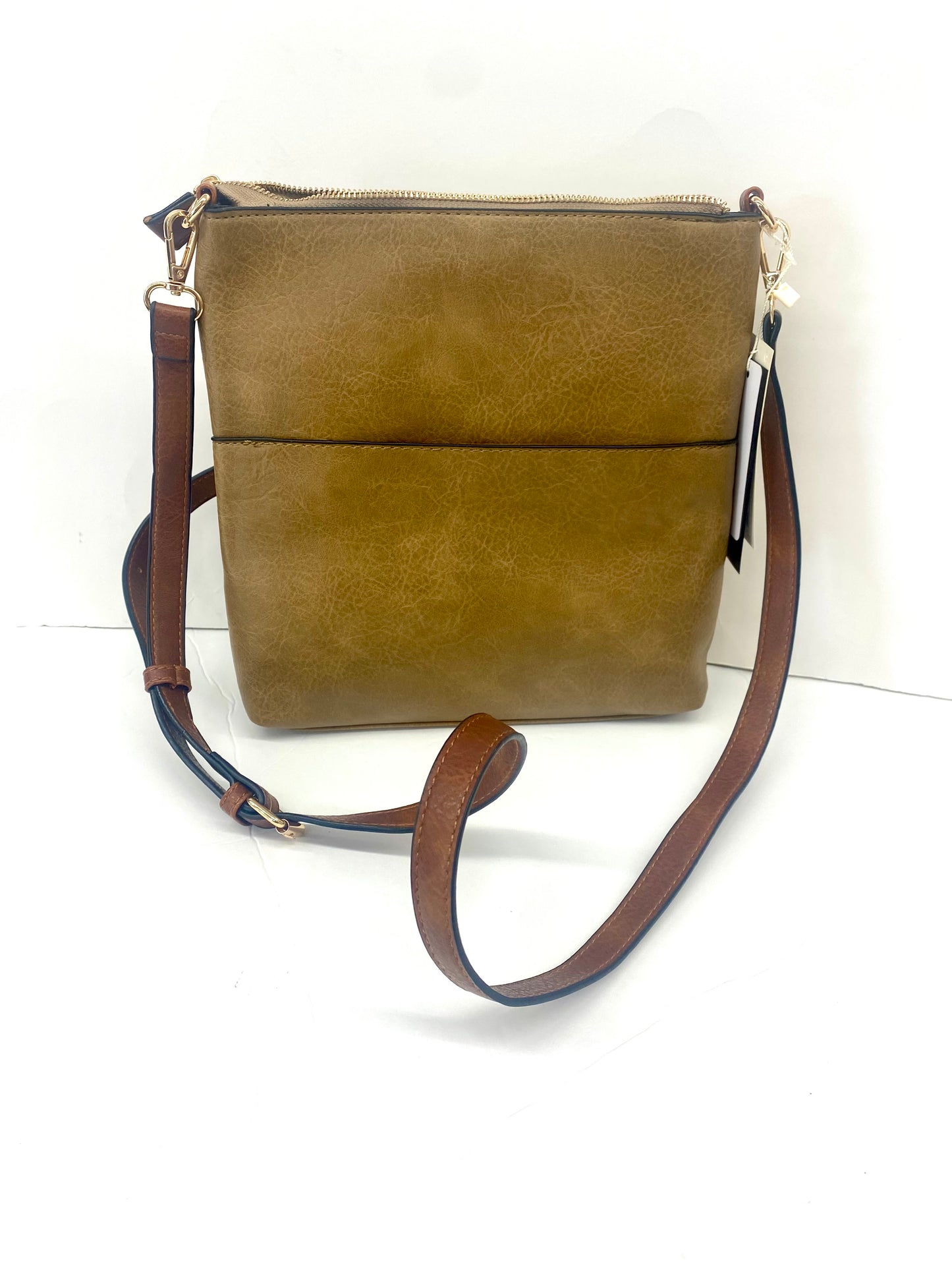 Elina Zipper Front Crossbody Bag / Mocha