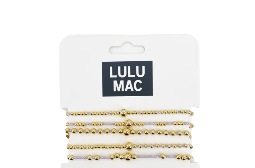 LULU MAC Silver & Gold 5-Strand Bracelets