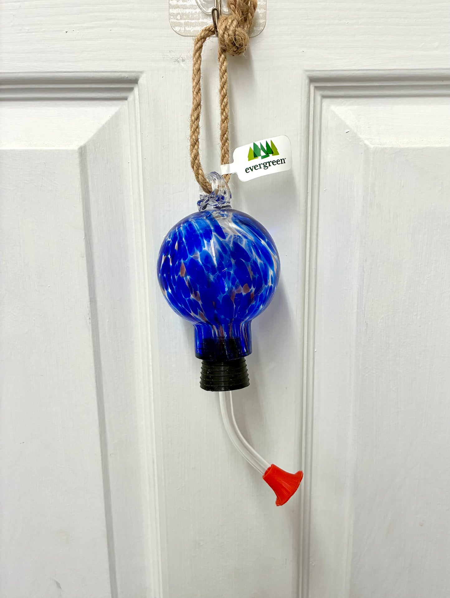 Pollinator Garden Bird Feeder, Swirl Glass Hanging Mini Hummingbird Feeder