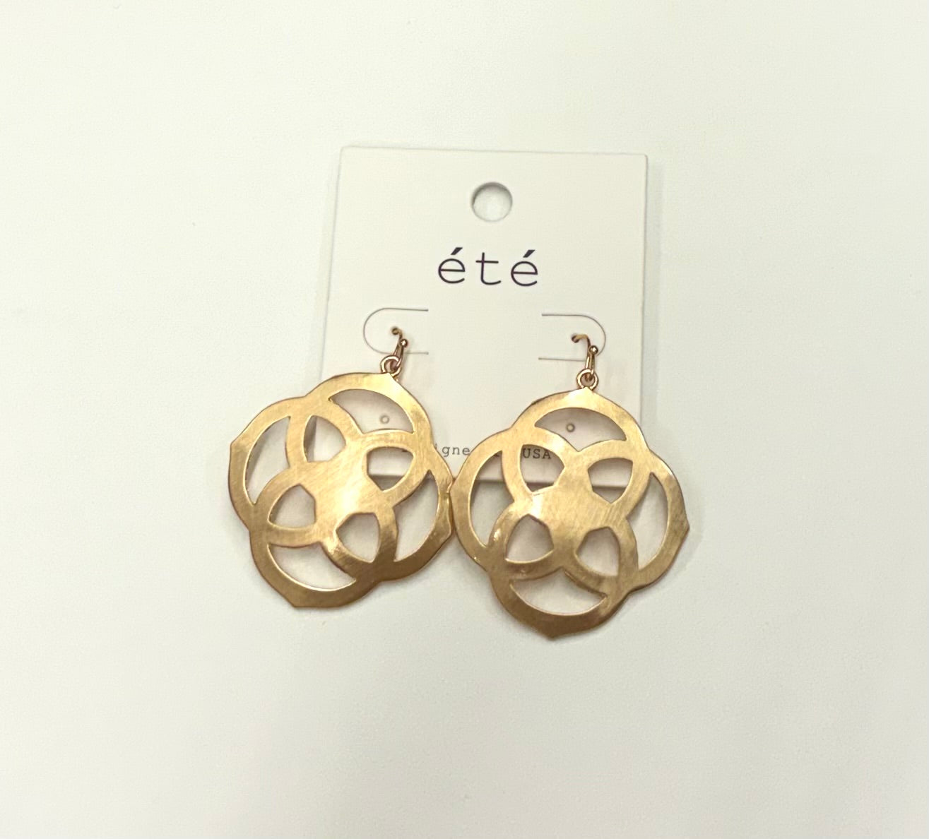Gold or Solver Matte Filigree Dangle Earrings