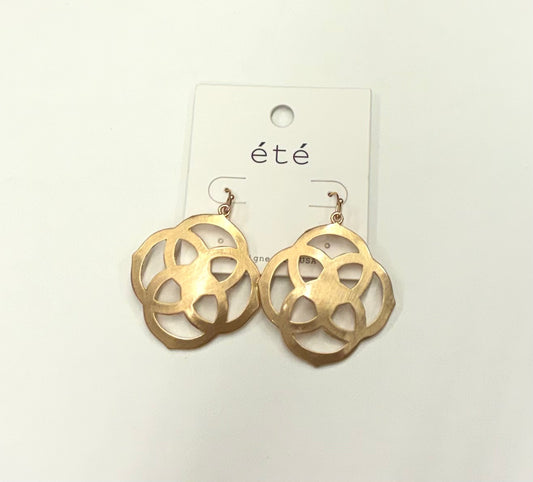 Gold or Solver Matte Filigree Dangle Earrings
