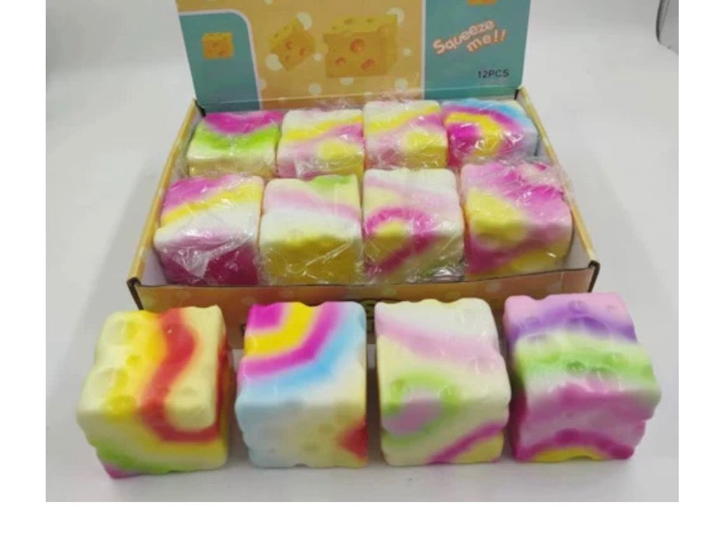 Tye Dye Cheese Squishy