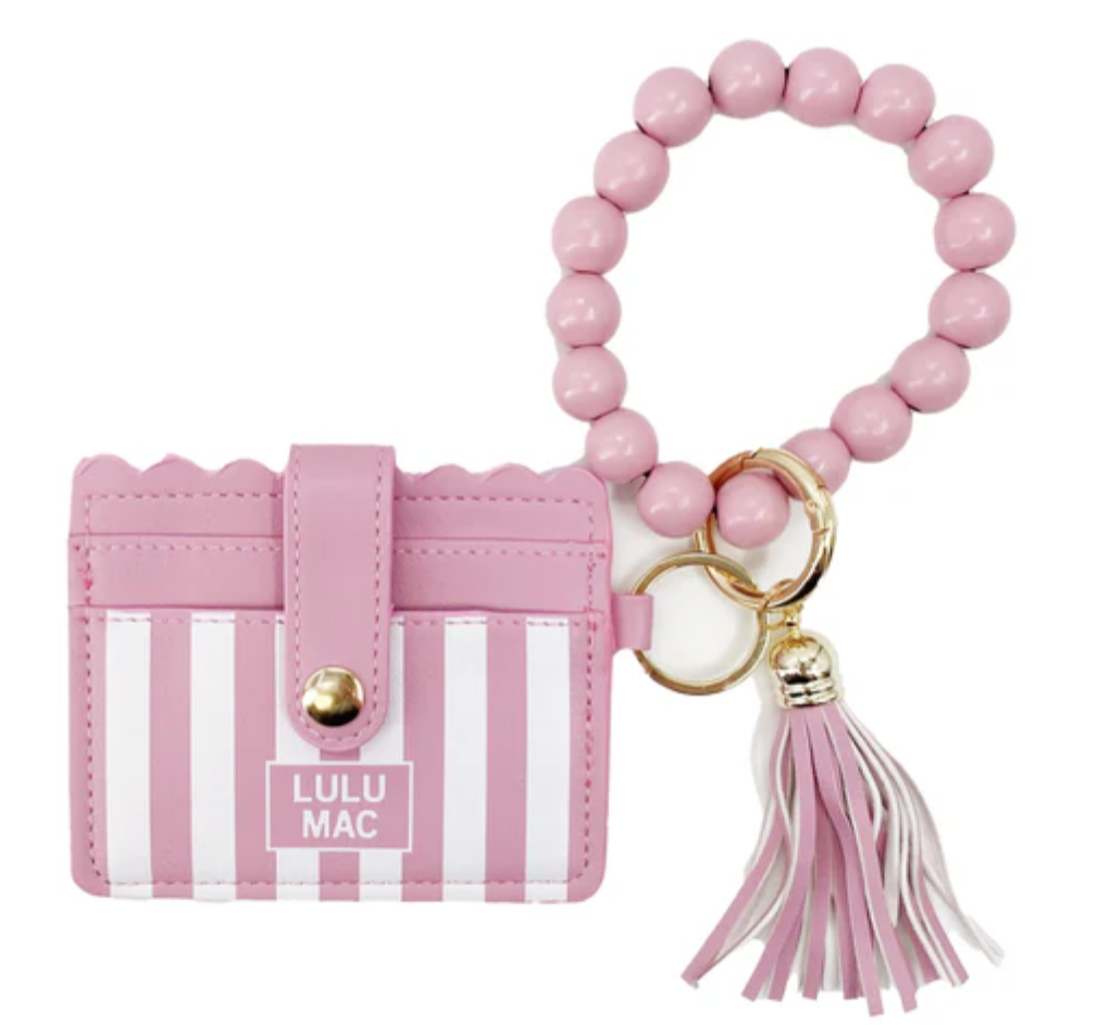 LULU MAC Beaded Wristlet ID Wallet