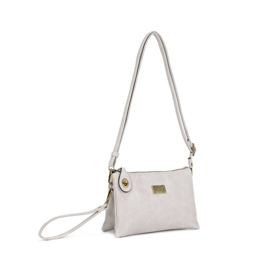 Ella 3311 cross-body and wristlet: Lt. Grey / Cross body - Liz Soto