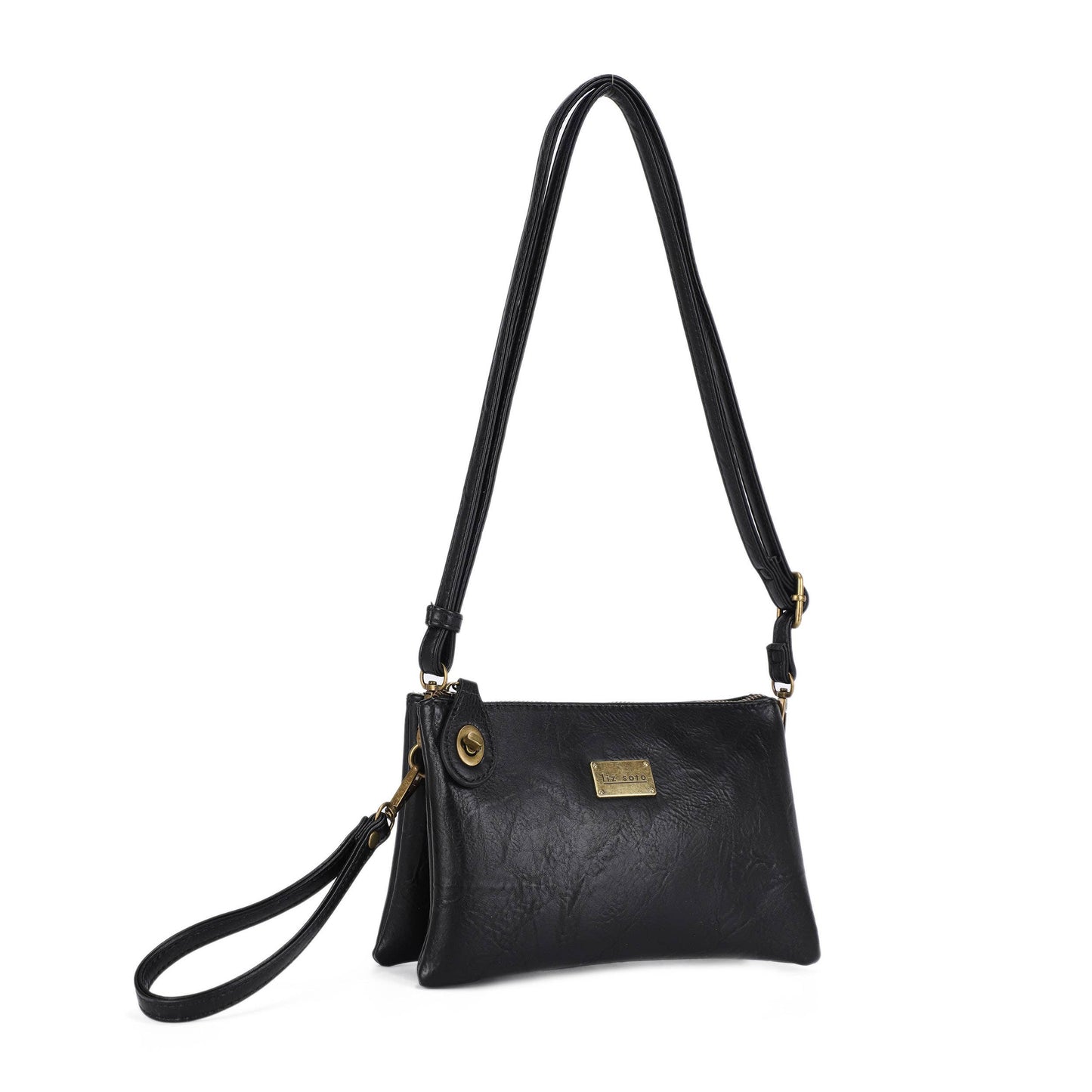 Ella 3311 cross-body and wristlet: Brown / Cross body - Liz Soto
