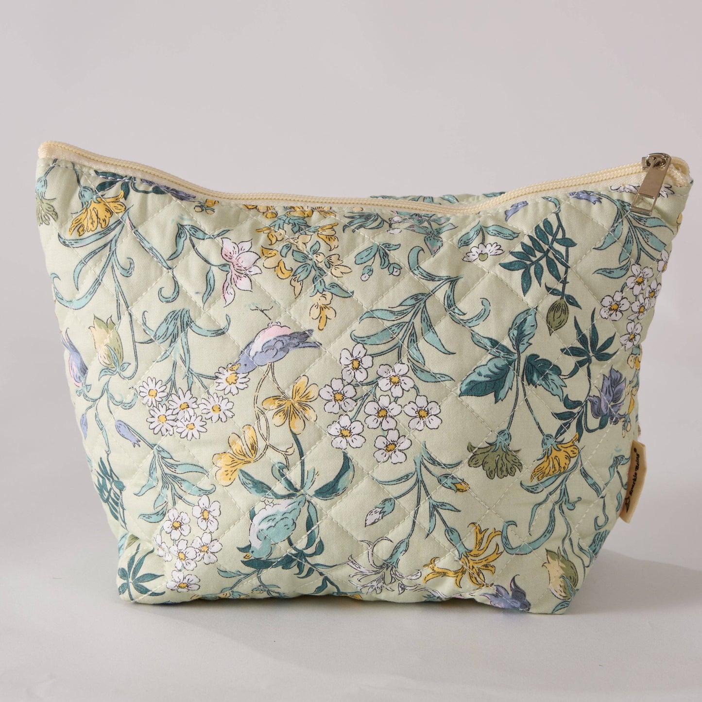 Spring Serenity Floral Quilted Makeup Bag - Toiletry Bag: Set of 3 or buy individual