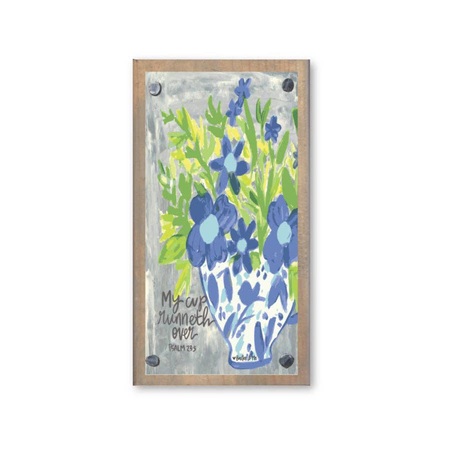 My Cup Runneth Driftwood Happy Block