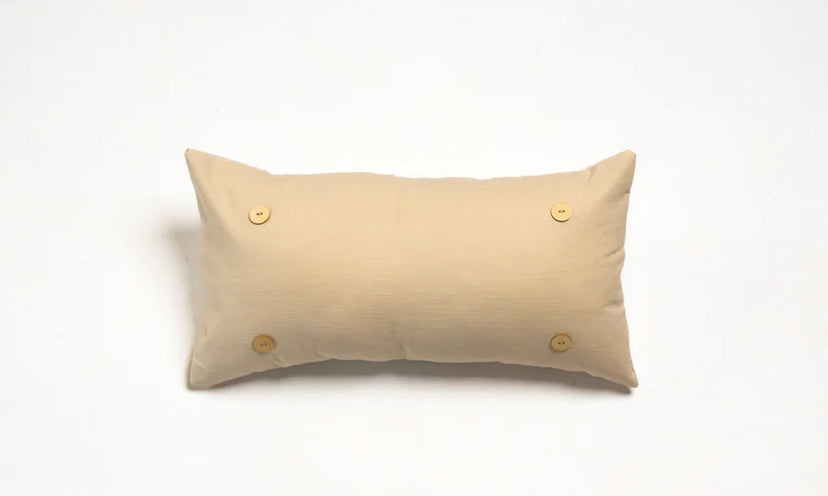 Lucky Bird Lumbar Button Pillows  14x24”