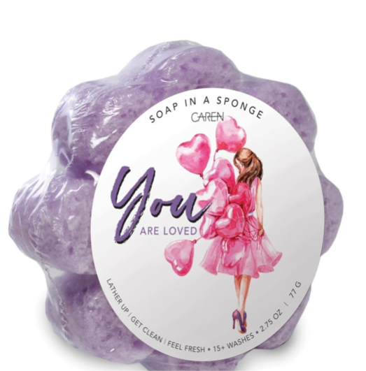 Soap in a Sponge - You are Loved!  - Caren Products