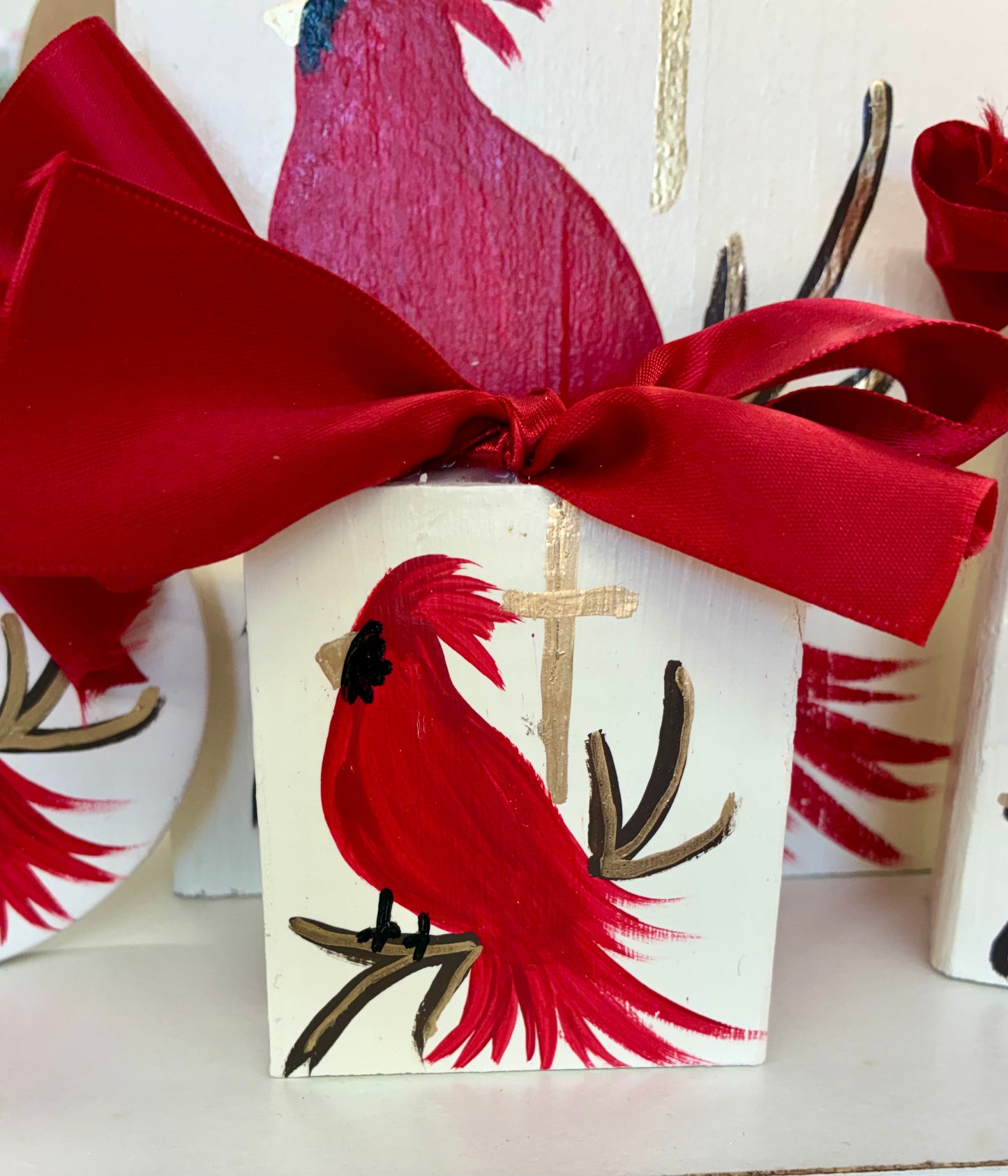 Mini 2.5x3.25 Cardinal Wood Block (Naomi Maraist Art)