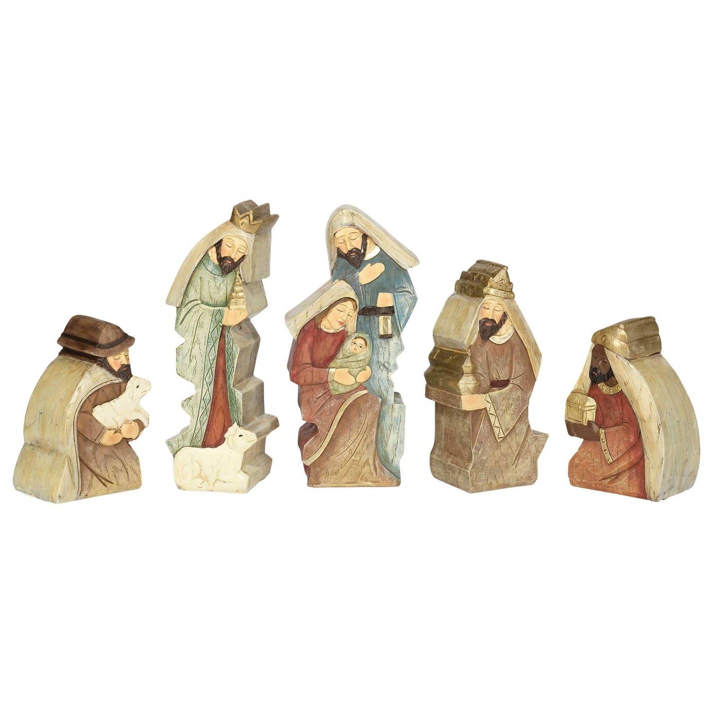 5 PIECE NESTED NATIVITY 6"H