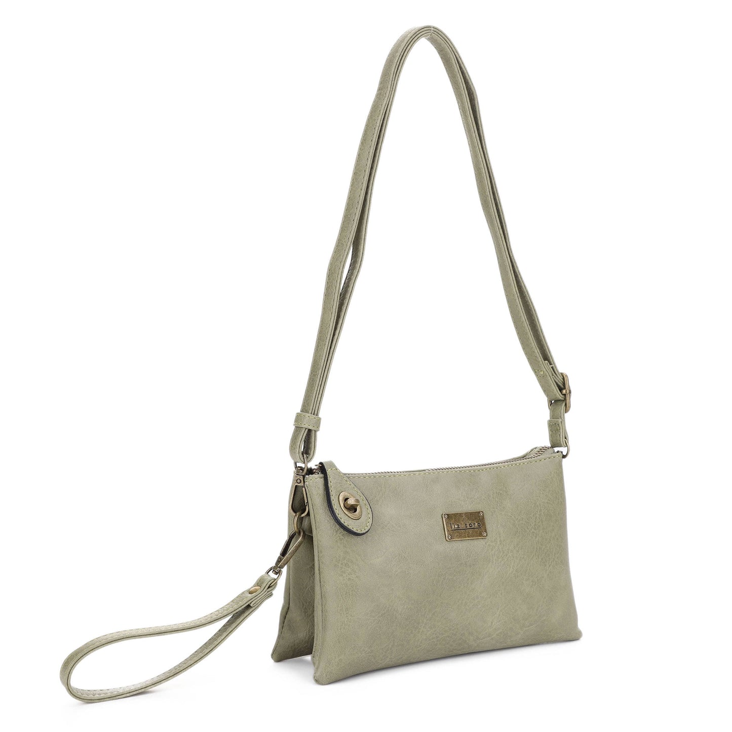 Liz Soto Ella 3311 cross-body and wristlet: Lt. Pewter / Cross body