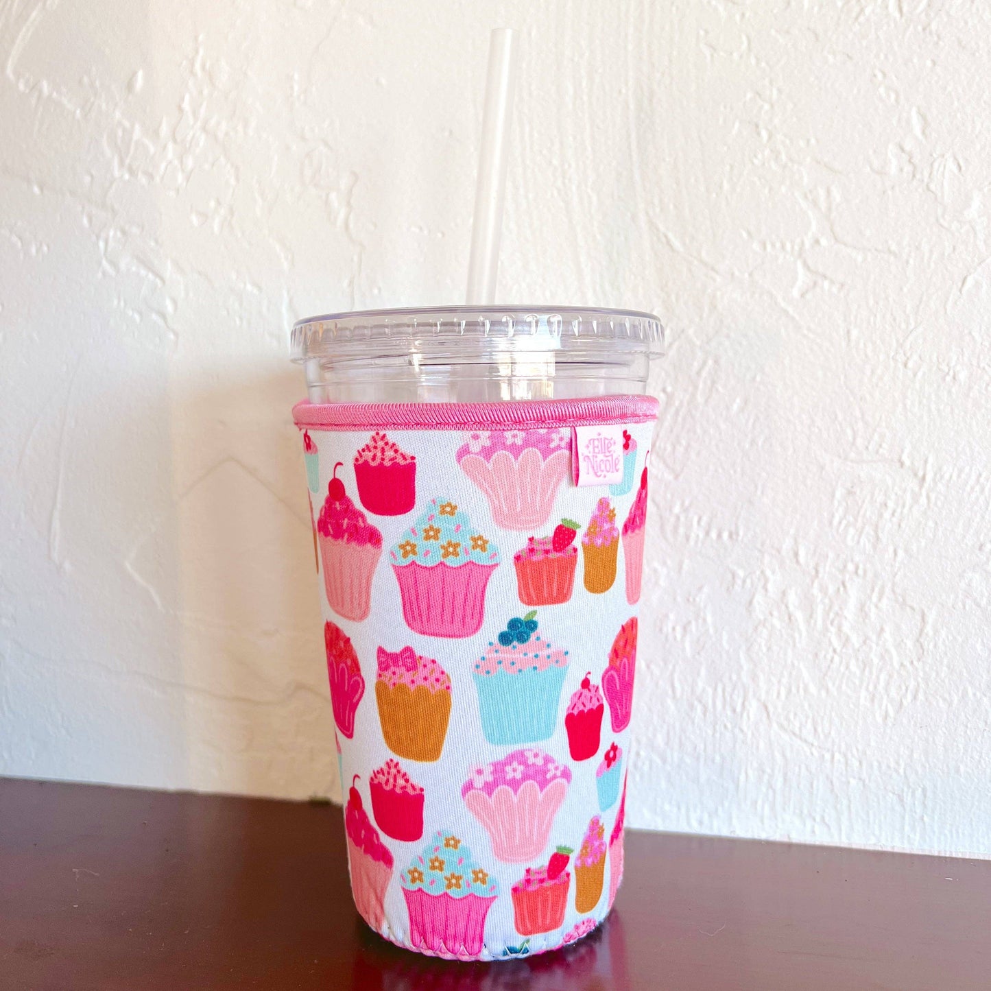 Coffee Cup Cover - Cupcakes - Size Large: Large / 24oz