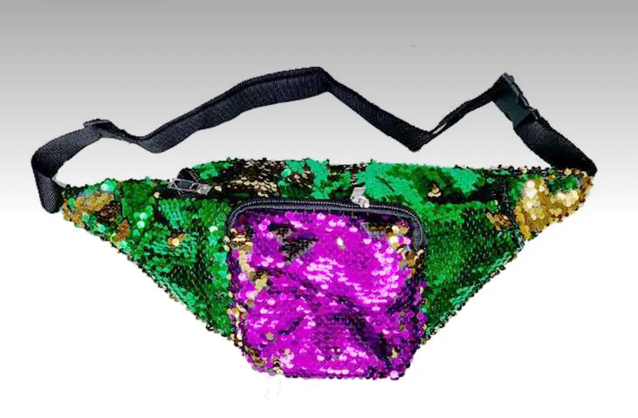 Mardi Gras Sequin Belt Bag Fanny Pack or Sling