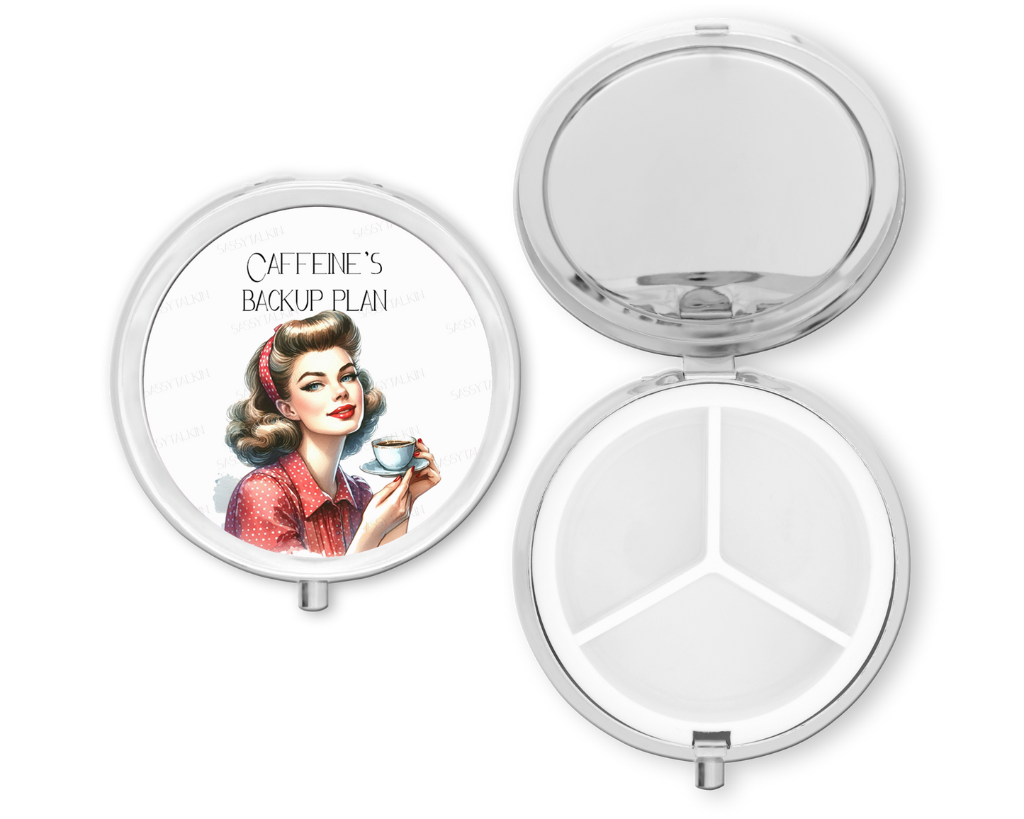 Purse Pill Box Organizer, Caffeine's Backup plan