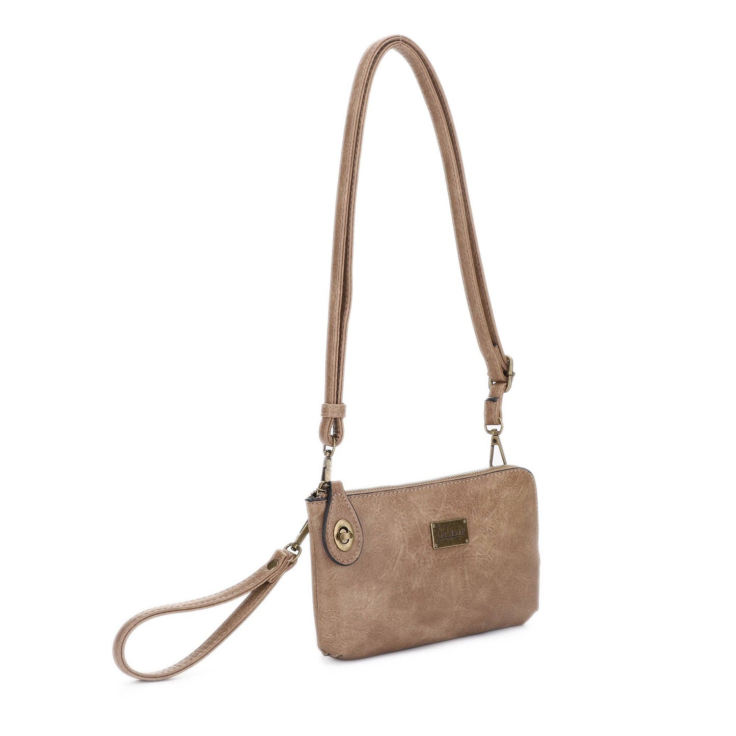 Tina 3307 cross-body, wallet, cell phone and wristlet: Dark Grey / Cross body