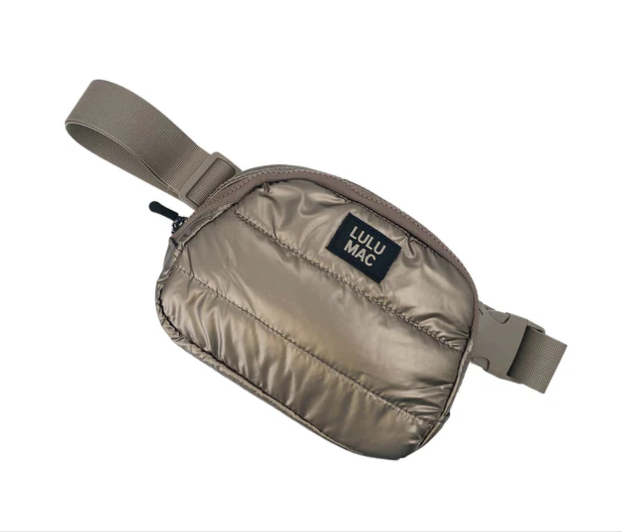 Lulu MAC Puffer Olive Metallic Belt Bag