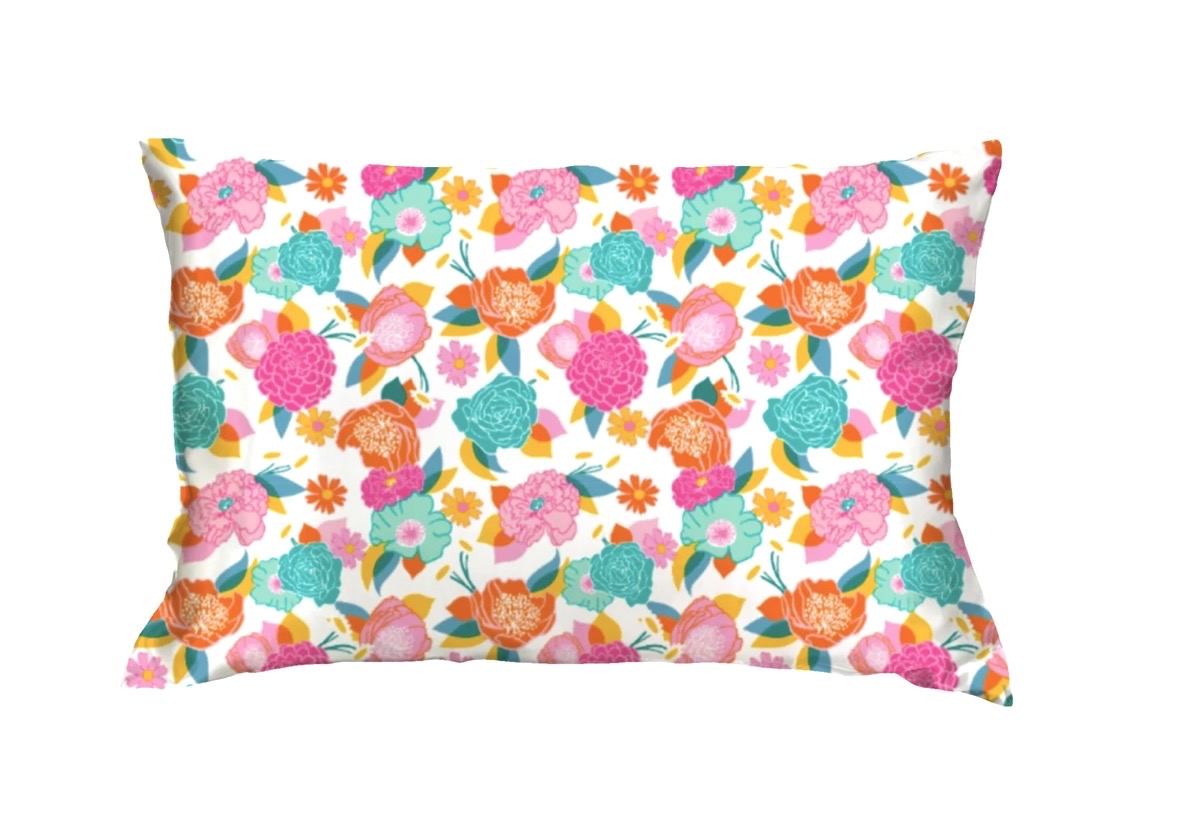 In Full Bloom Satin Pillow Case - Jane Marie