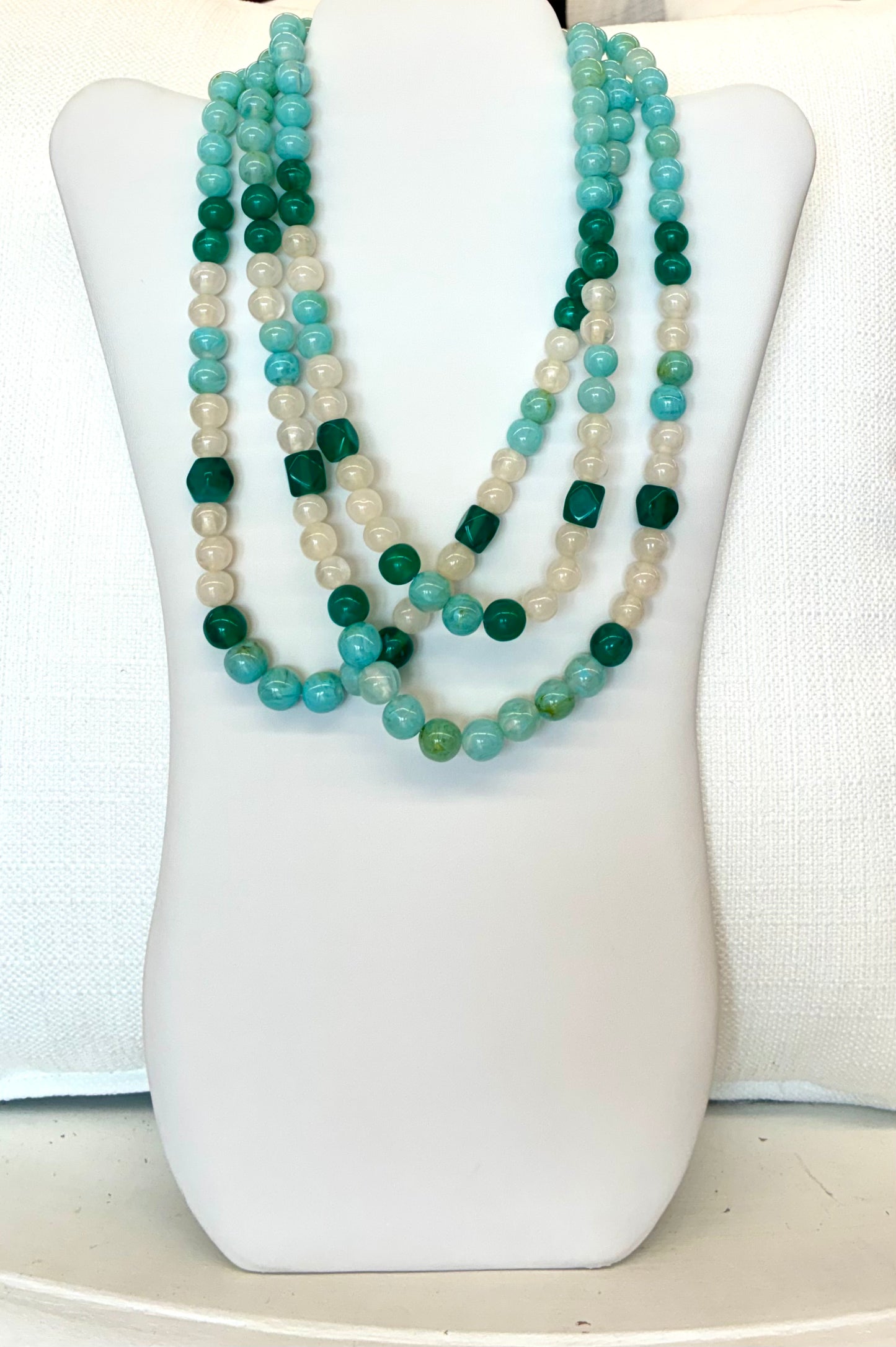 Layered One Piece Beaded Necklace