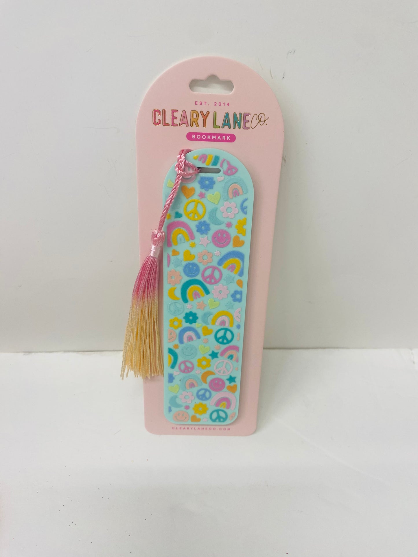 Acrylic Bookmark with Tassel - Rainbow Groovy: Spearmint