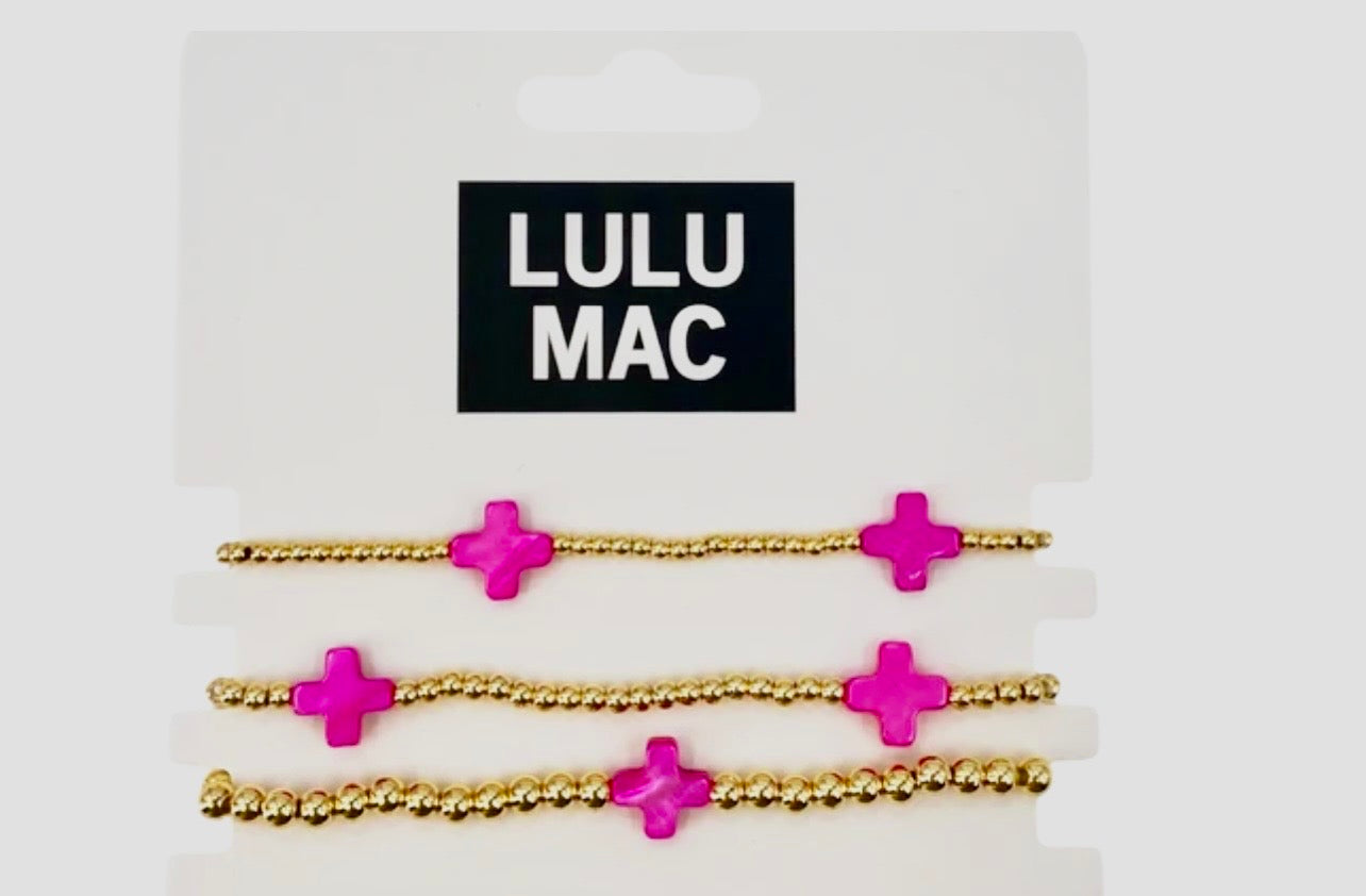 LULU MAC Cross Bracelet Set