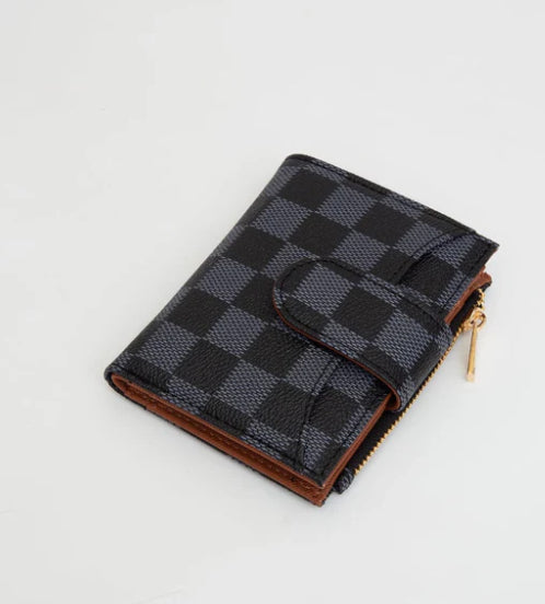 Checker Print Wallet