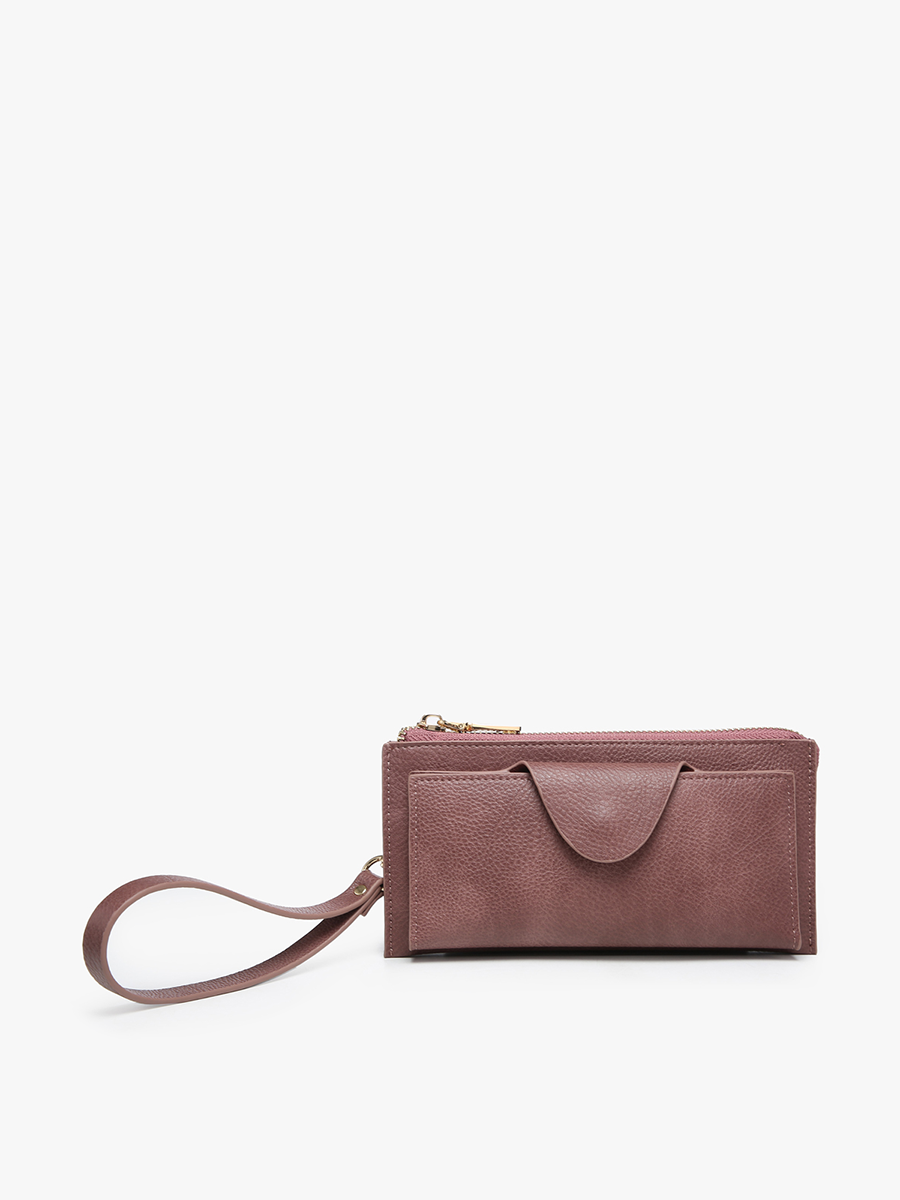 Kyla RFID Wallet w/ Snap Closure: Coffee
