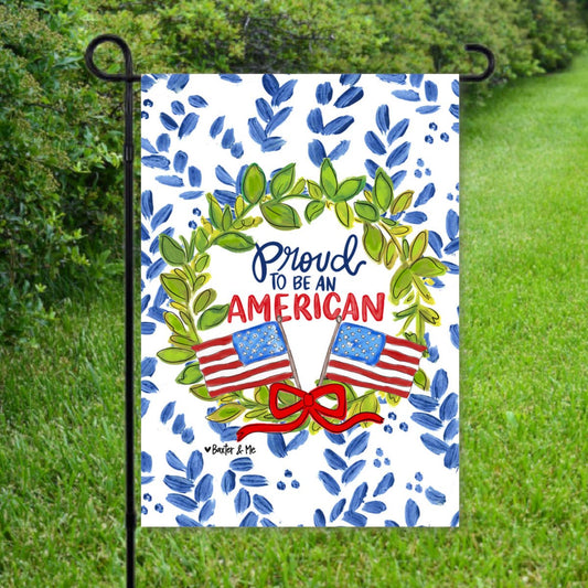 Proud to Be an American Garden Flag - Baxter & Me