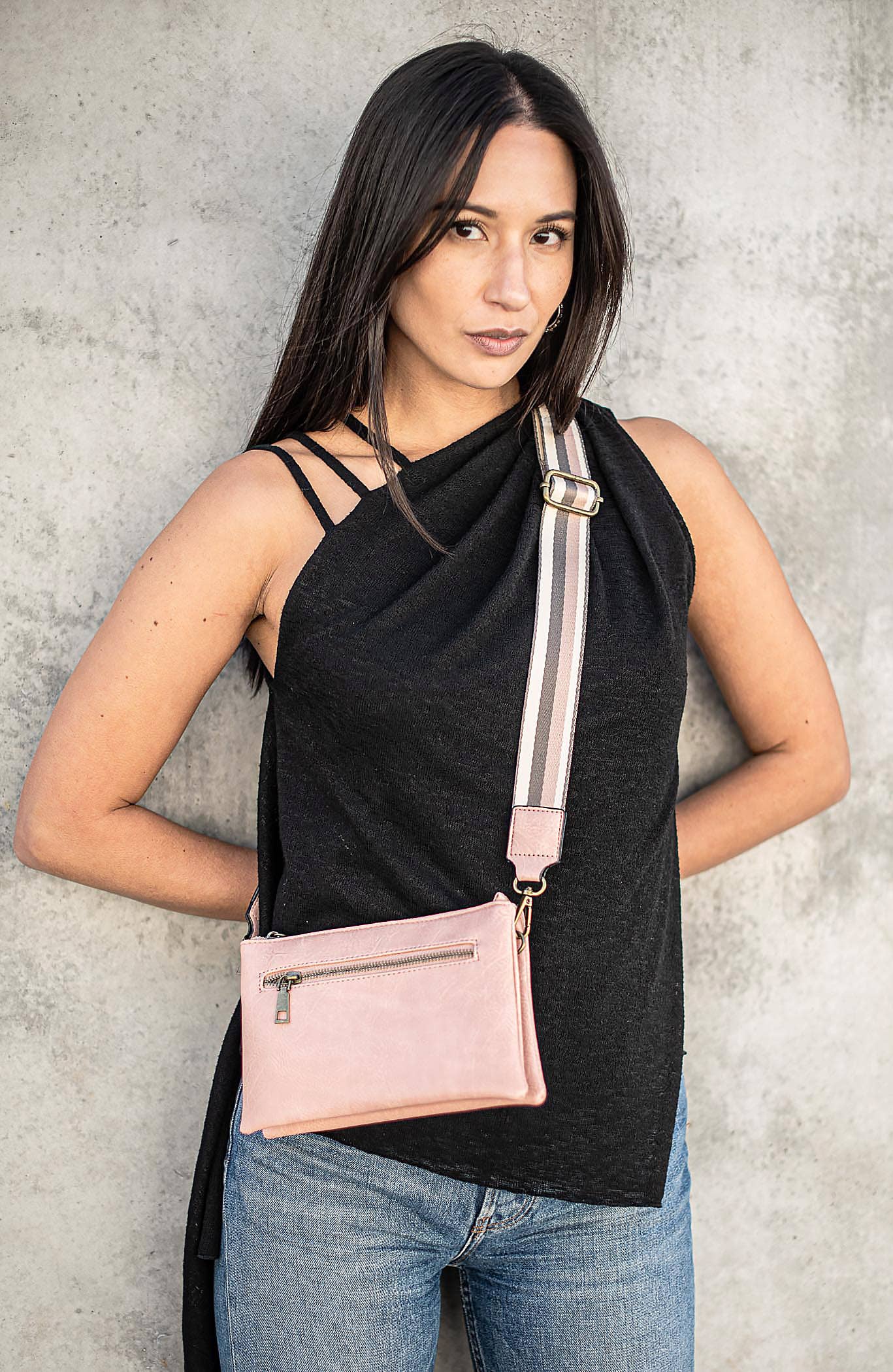 Chloe 3317 cross body or wristlet: Rose Gold - Liz Soto