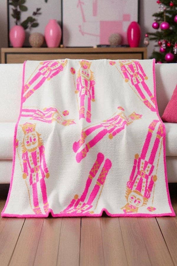 Pink Nutcracker Luxury Blanket