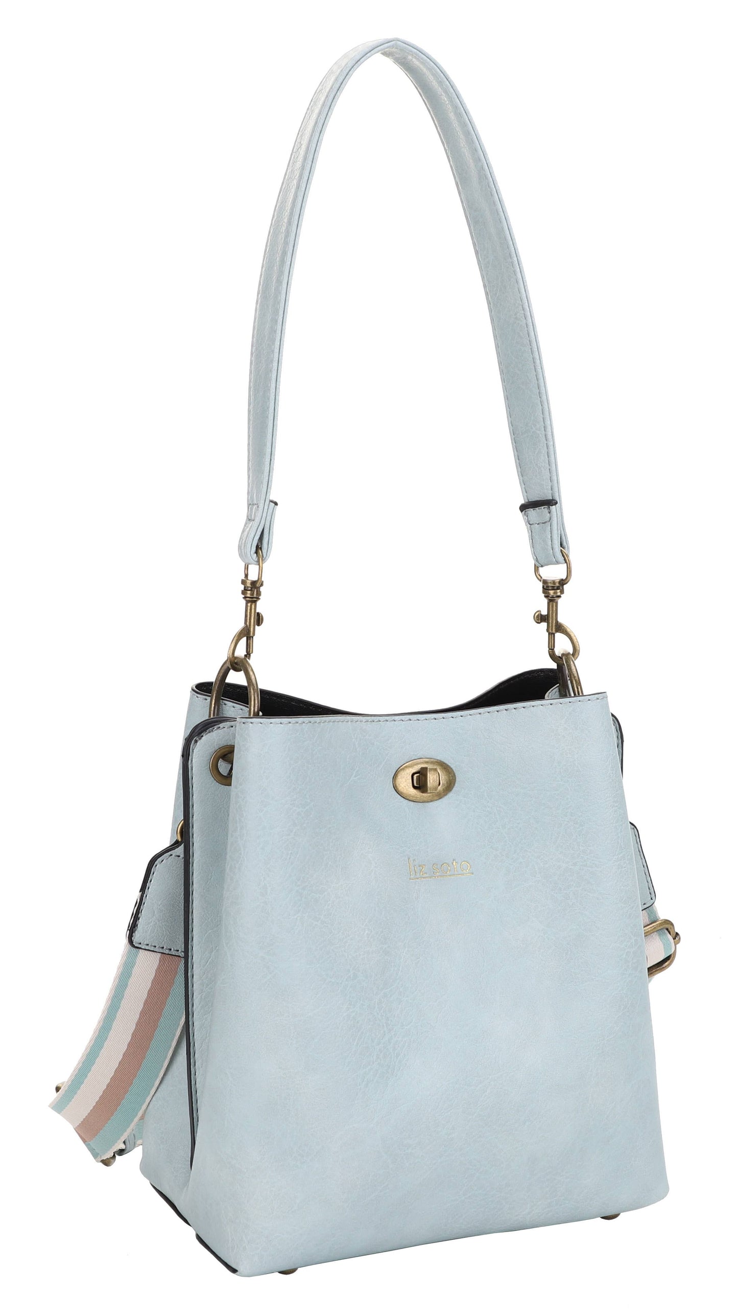 Liz Soto Lola 3316 cross body/bucket bag: Blue