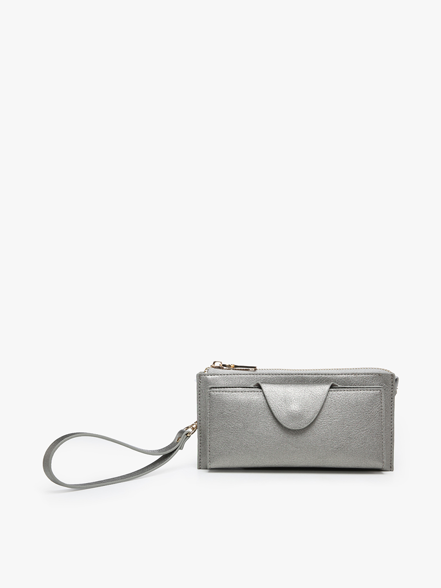 Kyla RFID Wallet w/ Snap Closure: Coffee