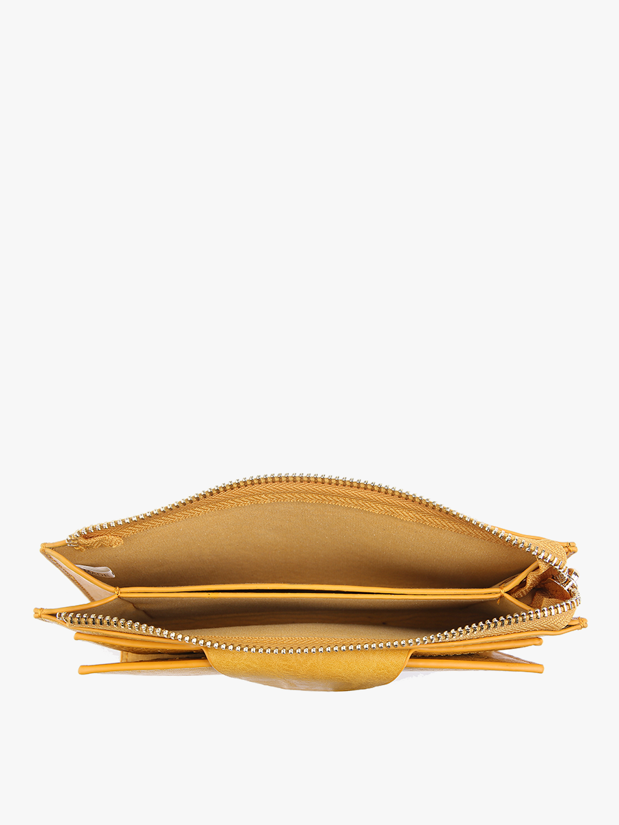 Kyla RFID Wallet w/ Snap Closure: Coffee