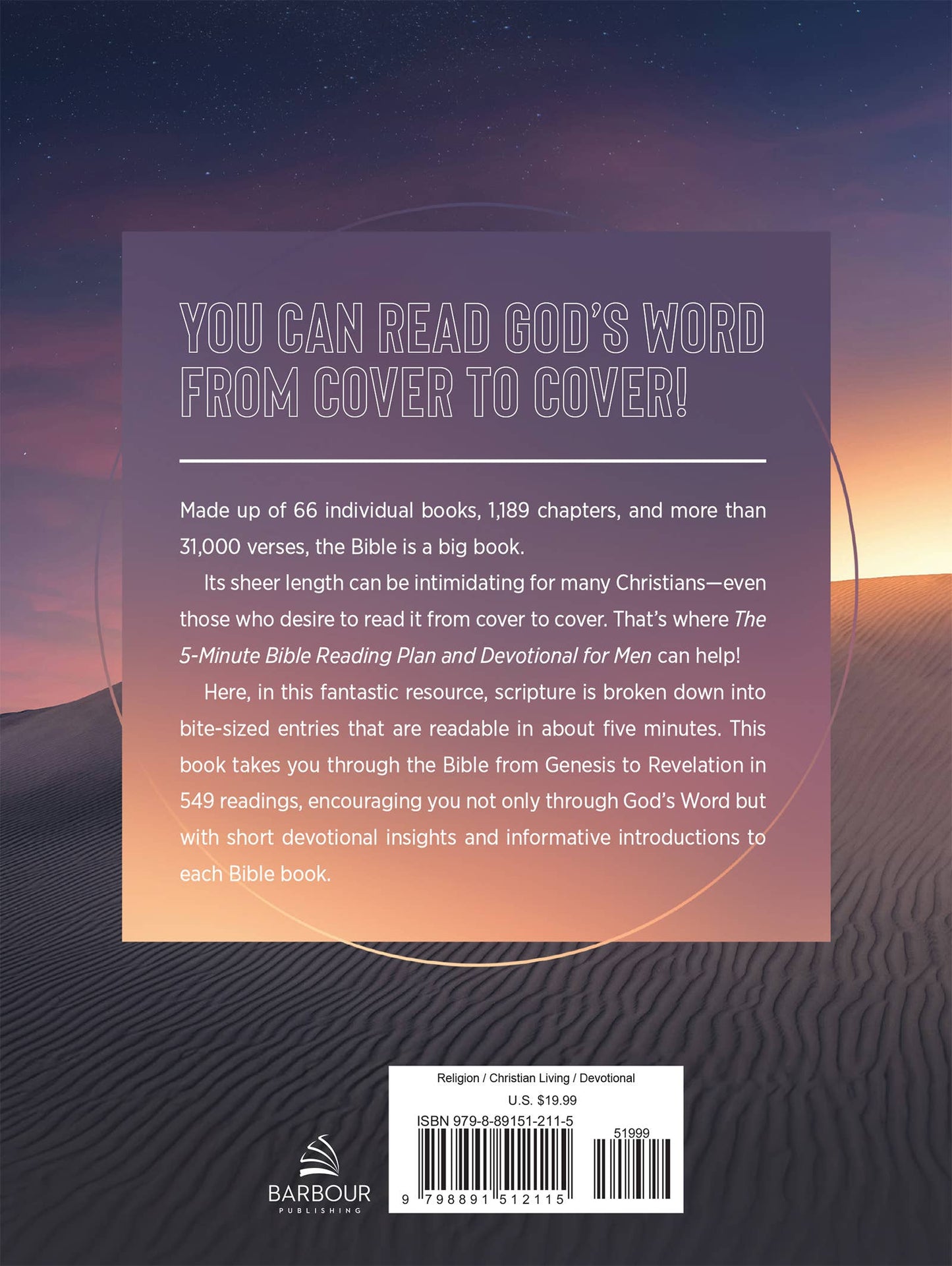 The 5-Minute Bible Reading Plan and Devotional for Men