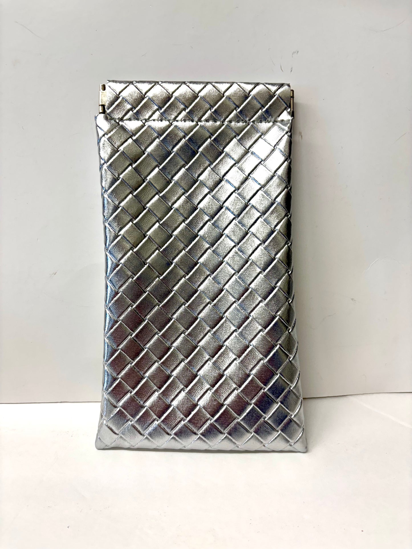 Faux Leather Weave Sunglasses Case Pouch/Phone Case Pouch