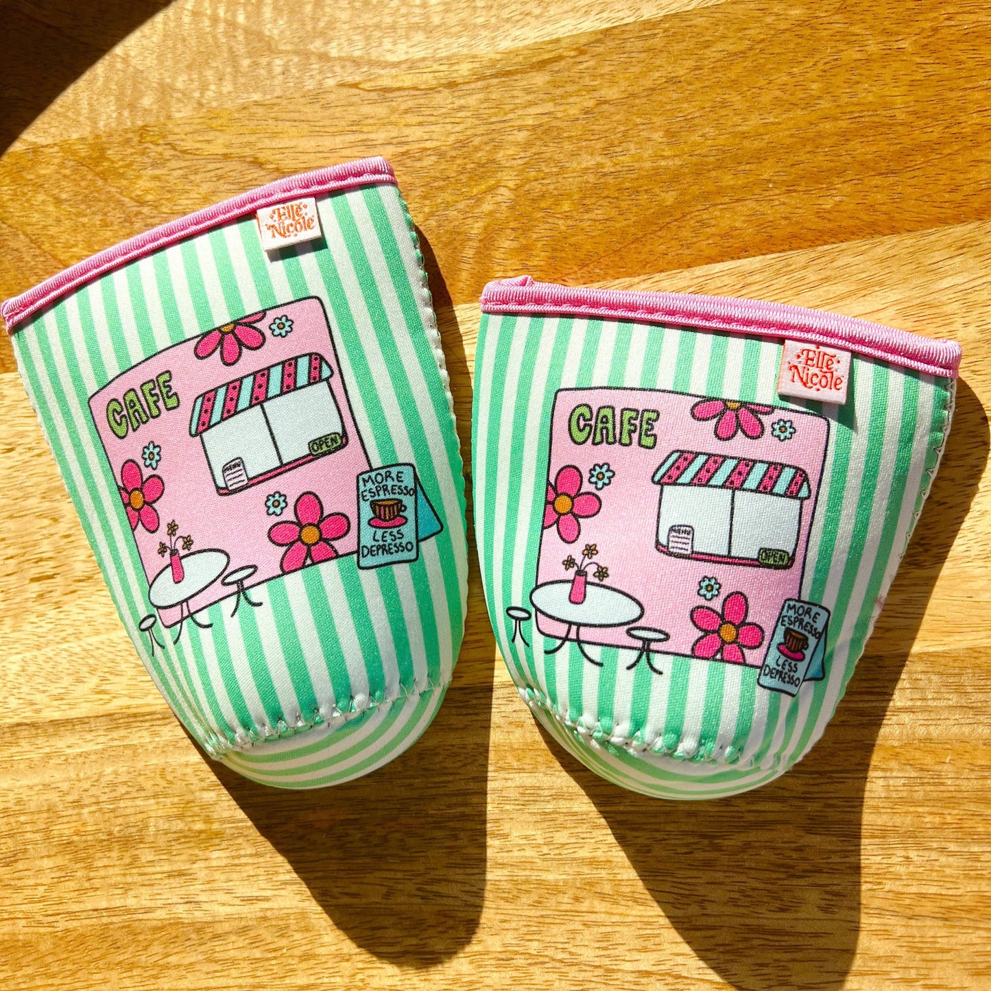 Coffee Cup Cover - Cafe Doodle - Iced Drink Sleeve: Large / 24oz