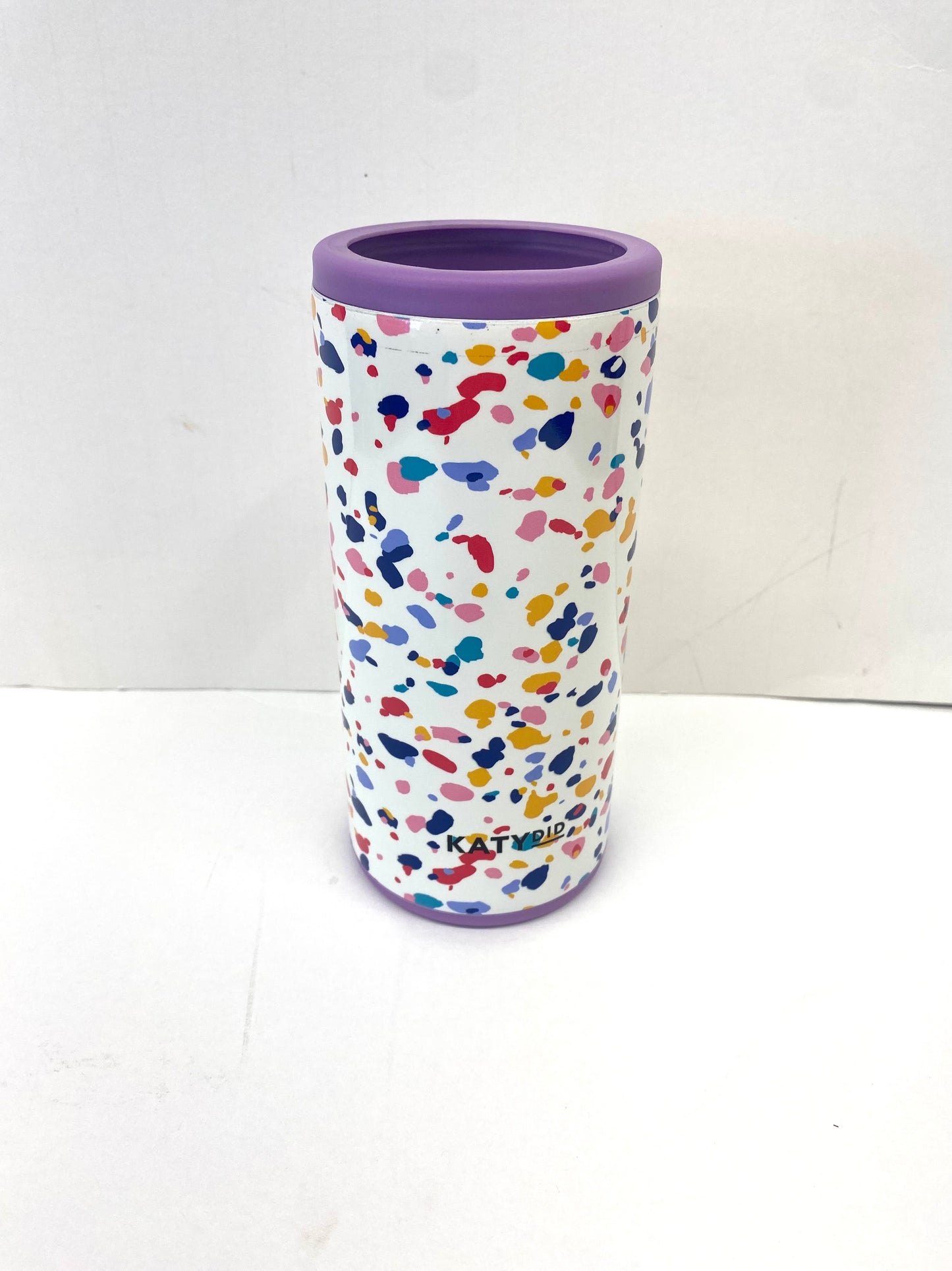 Confetti Print Slim Can Beer Holder 12 oz