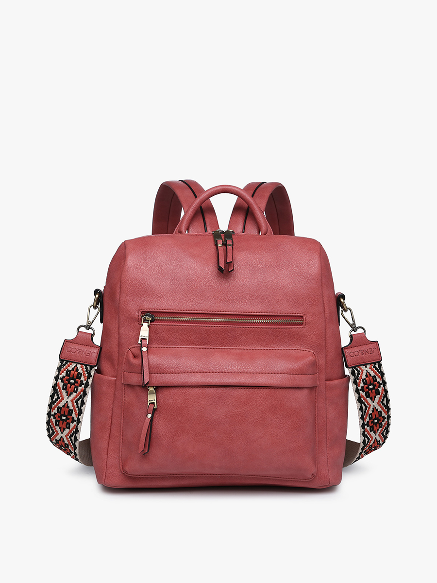 Amelia Convertible Backpack w/ Guitar Strap: Dusty Lavender