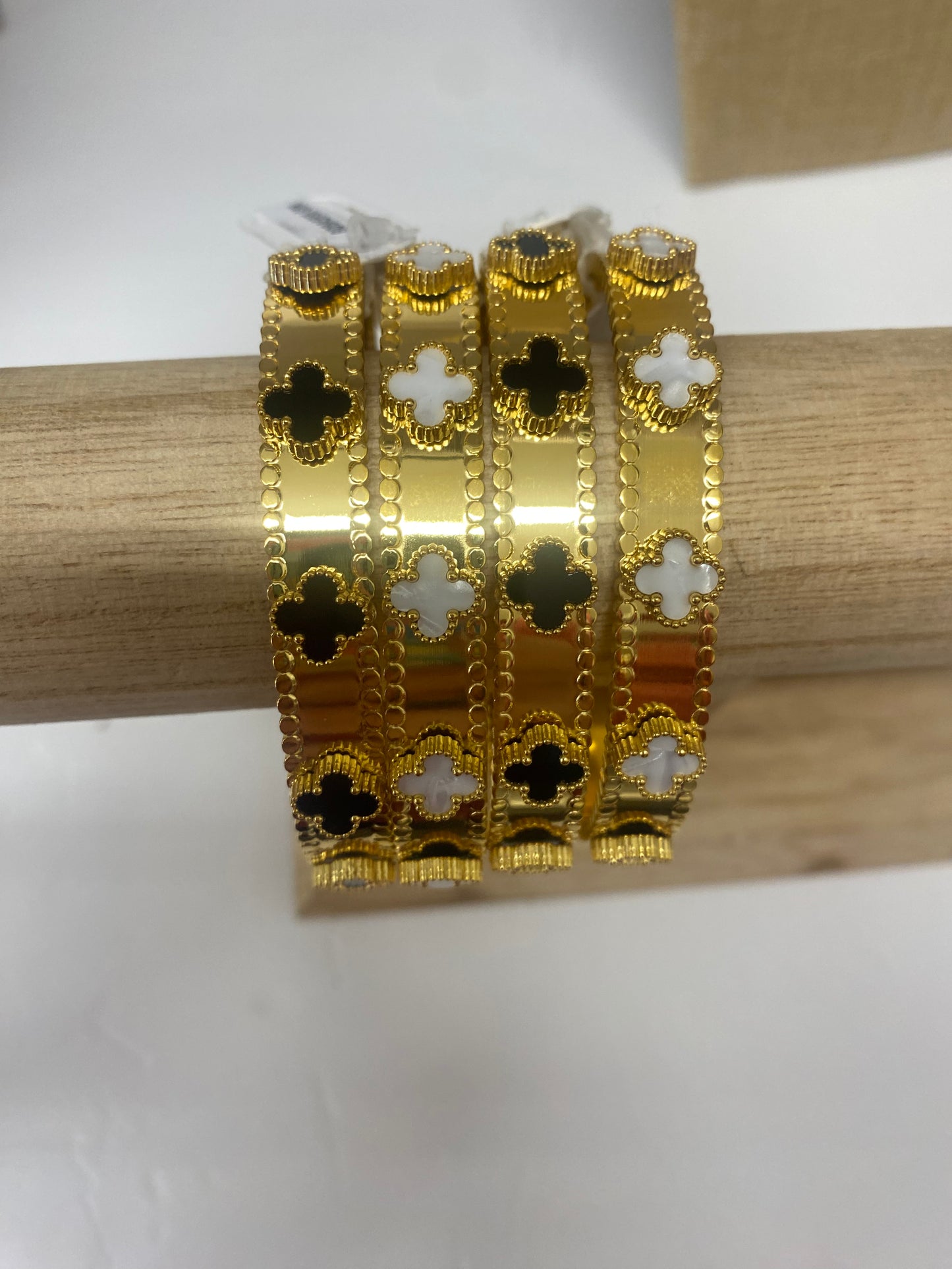 Gold Clover Bangles