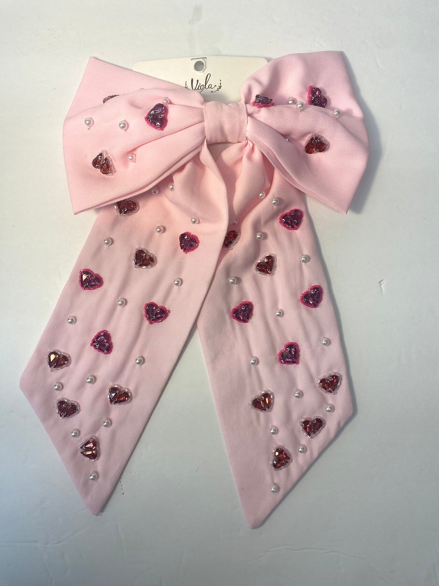 Valentine’s Day Theme Heart Bow Barrette