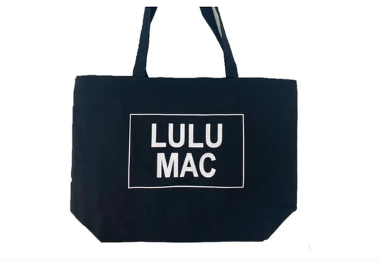 LULU MAC Black Canvas Tote