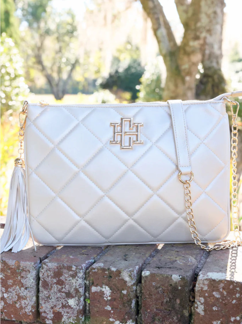 Caroline Hill - Madelyn Clutch Crossbody Pearl Quilted